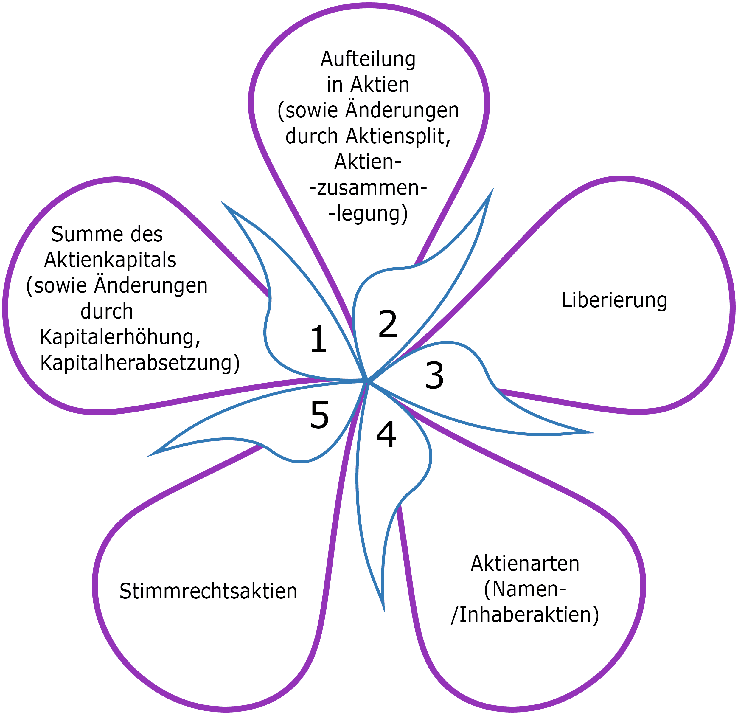 Infografik, Angaben zum Aktienkapital